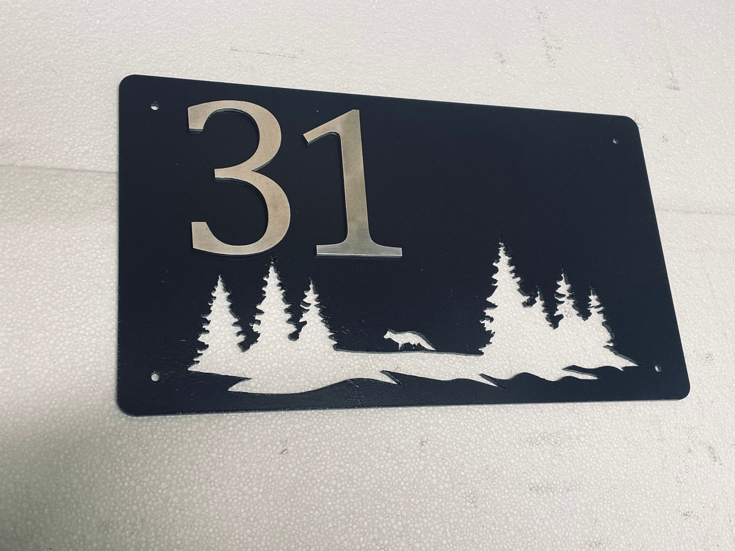 House number sign wildlife design