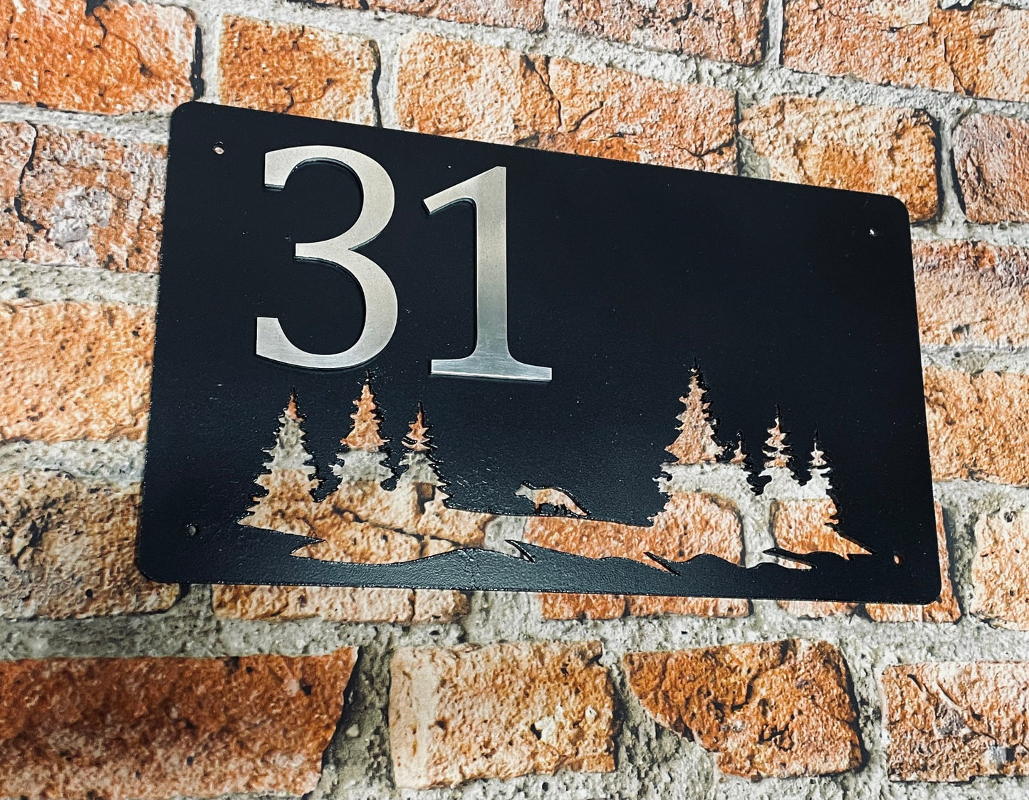 House number sign wildlife design