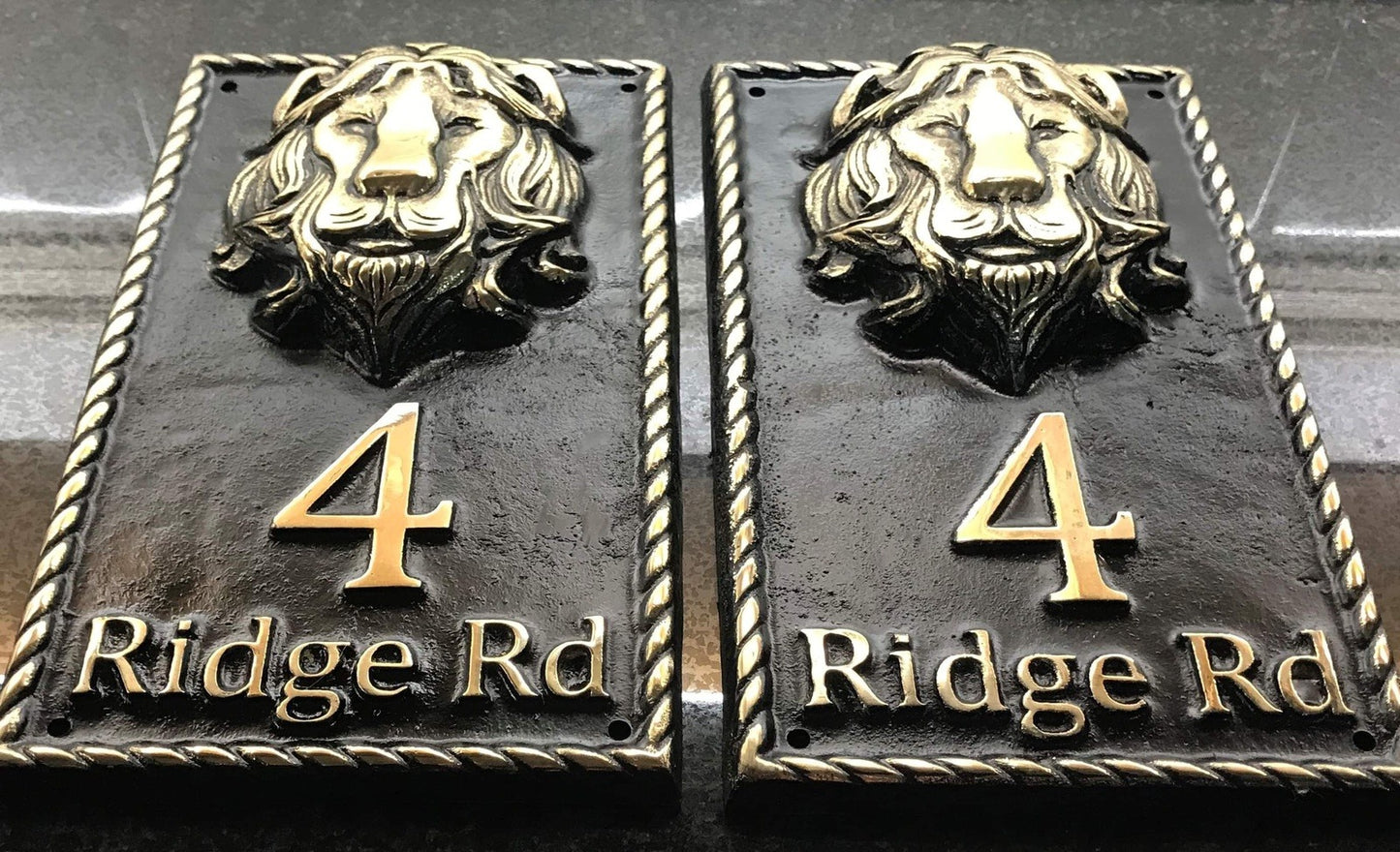 Bronze Plaques with Lion