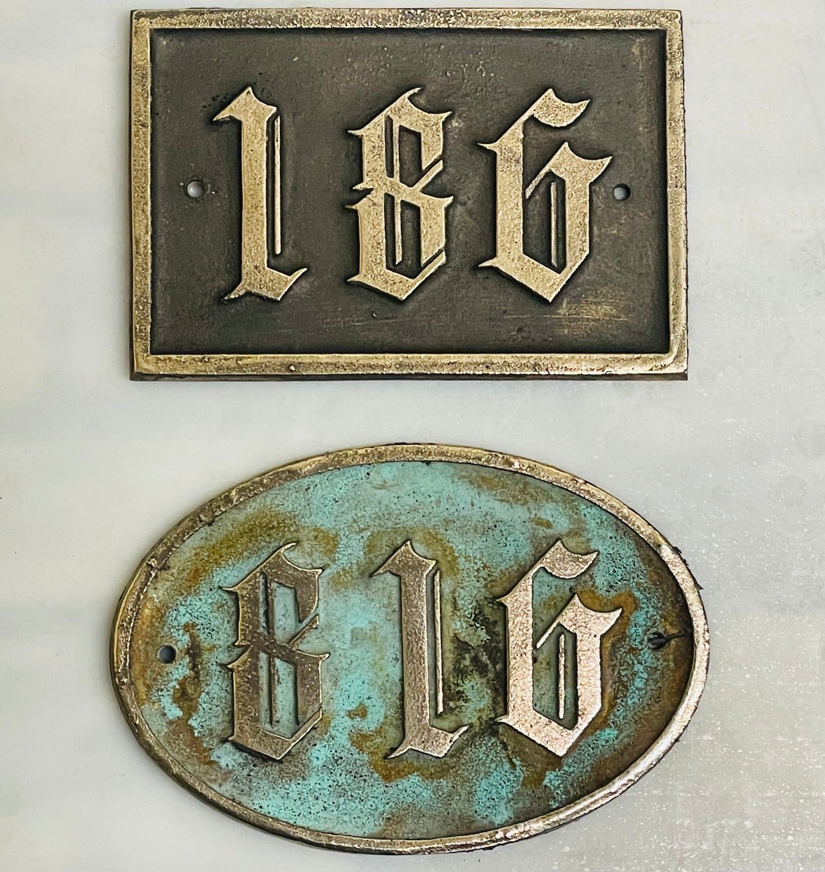 Traditional House Sign with Old English Font