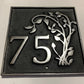 House Number Sign with Ivy Detail
