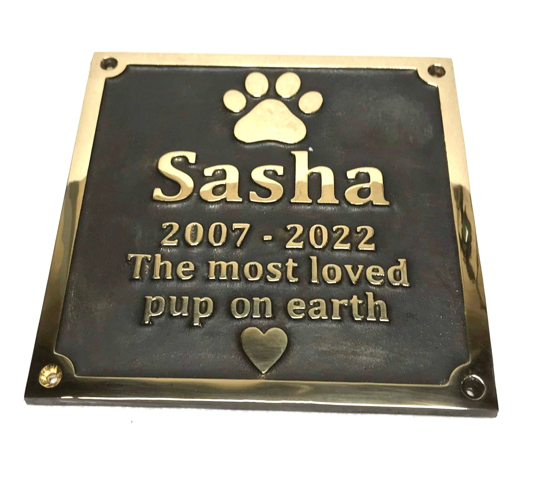 Memorial Plaques in Bronze for pets