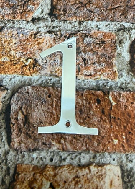 Metal House number 1 polished
