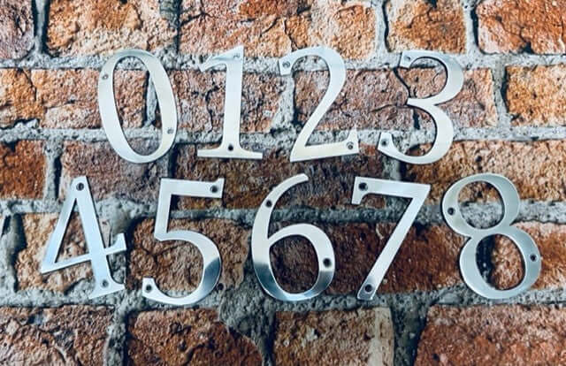 Silver Door Numbers