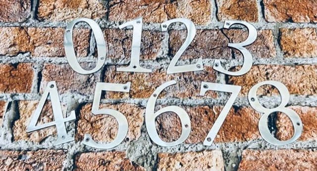 Metal House Numbers and door numbers