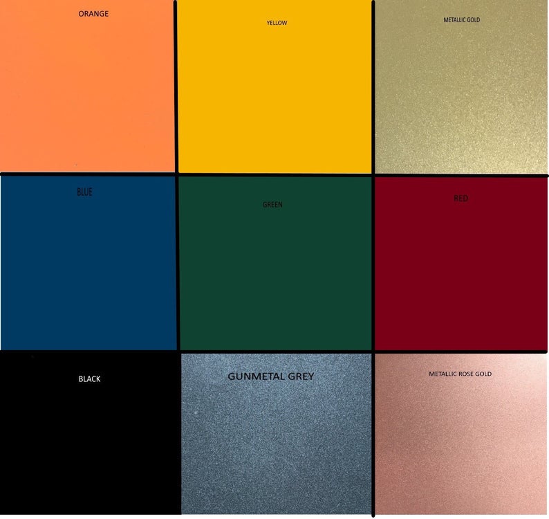 Colour options for house signs