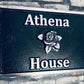 House name sign with rose feature