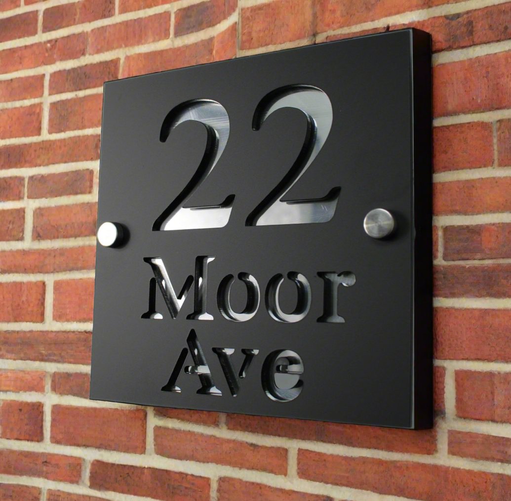 Address plaque, cast metal address sign, house sign, high quality door sign, number sign, address sign, house number plaque