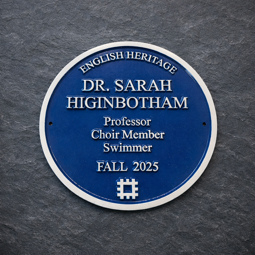 Blue Heritage Style Plaque – Cast Aluminium House Sign with Raised Lettering