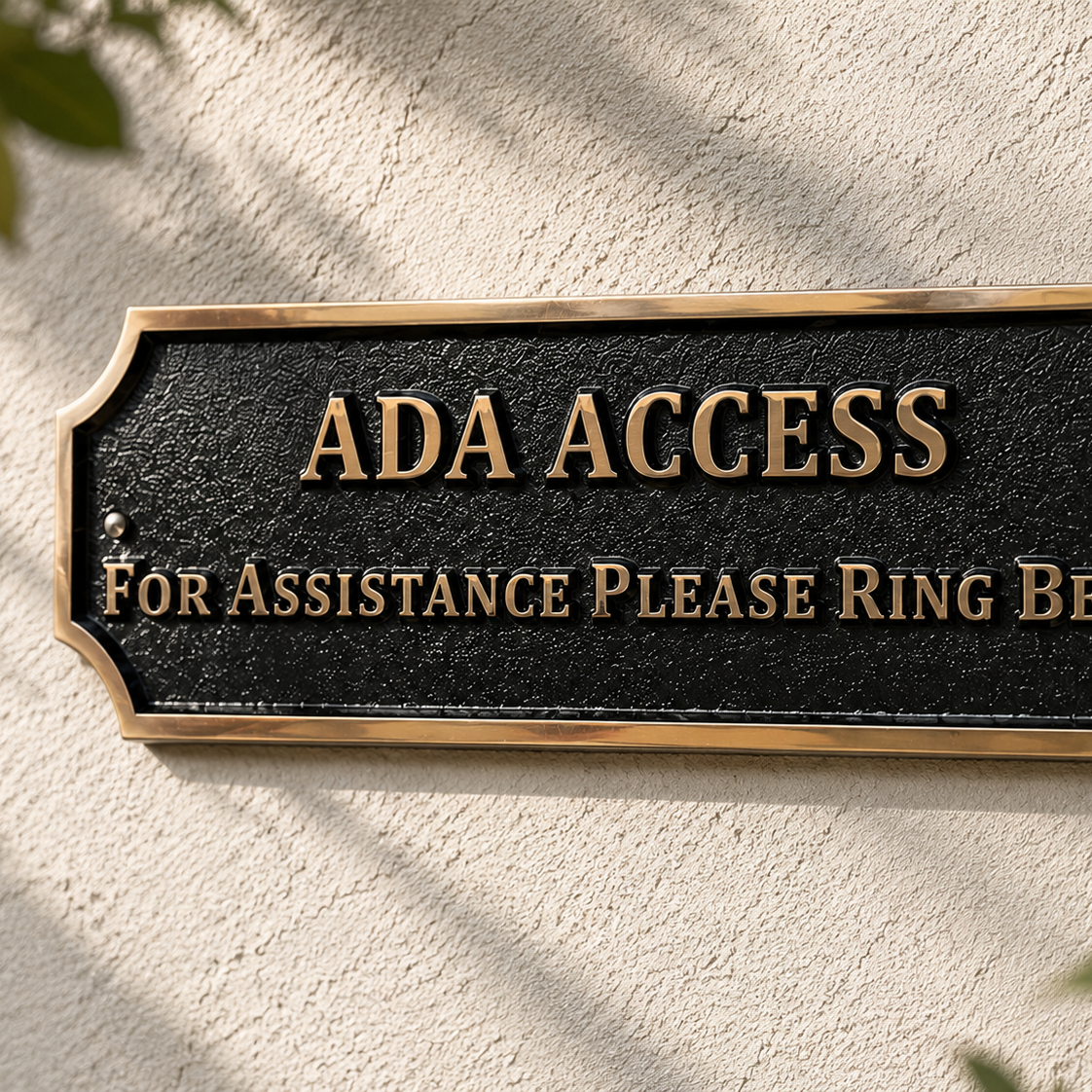 Decorative Cast Bronze Information Sign