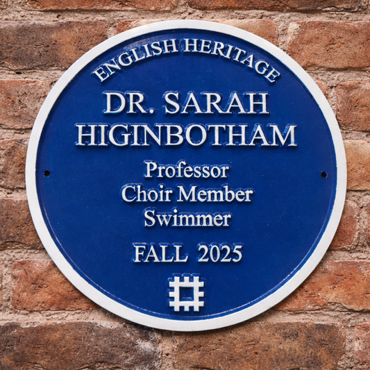Blue Heritage Style Plaque – Cast Aluminium House Sign with Raised Lettering