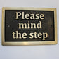 cast brass plaque sign