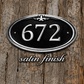House number plaque / hotel room plaque - satin