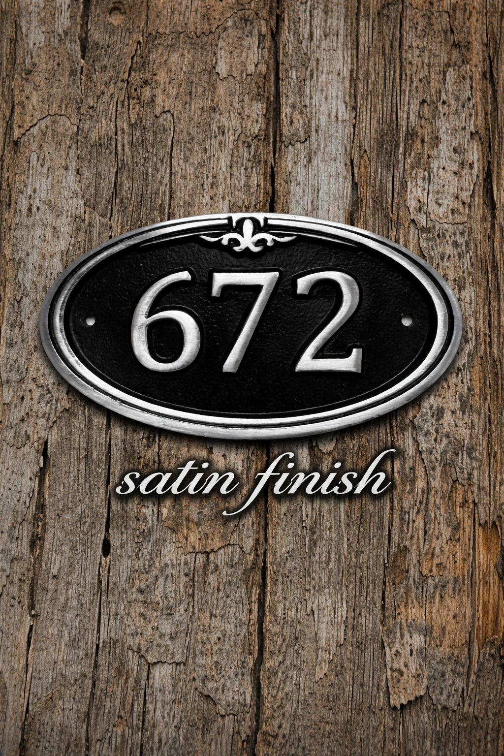 House number plaque / hotel room plaque - satin