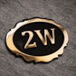 Cast bronze oval house number sign with decorative edge and raised lettering 