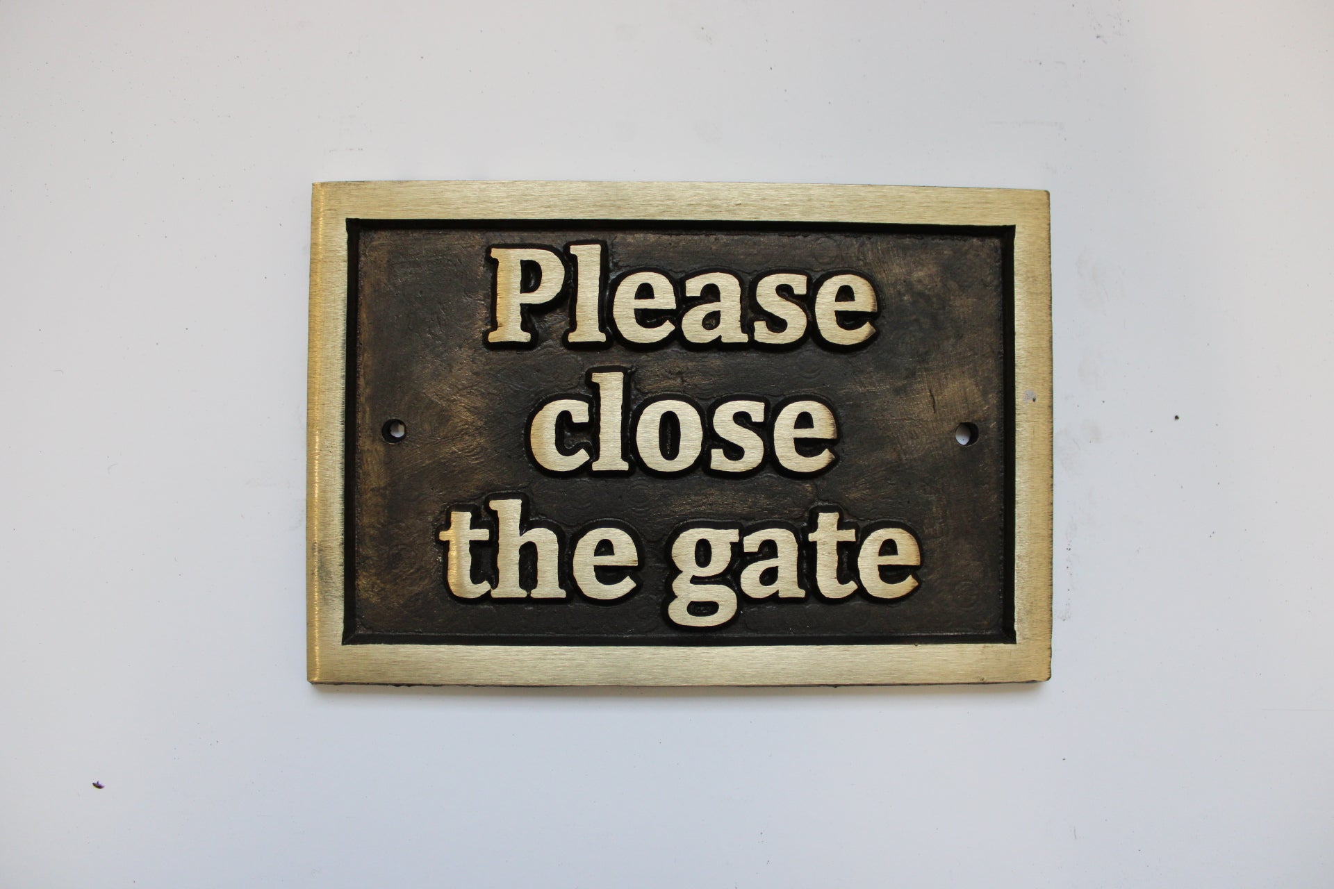 cast brass plaque sign