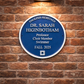 Blue Heritage Style Plaque – Cast Aluminium House Sign with Raised Lettering