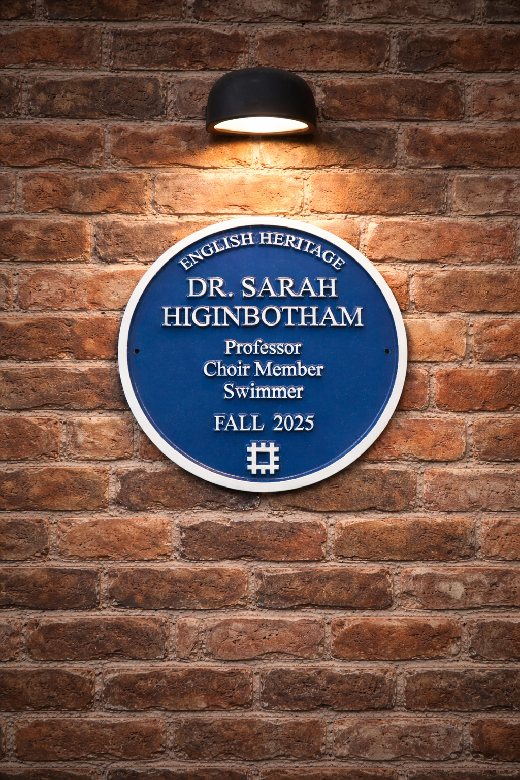 Blue Heritage Style Plaque – Cast Aluminium House Sign with Raised Lettering