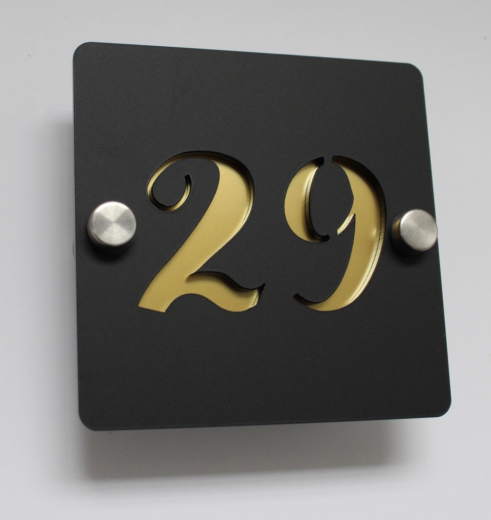 Black Acrylic house sign