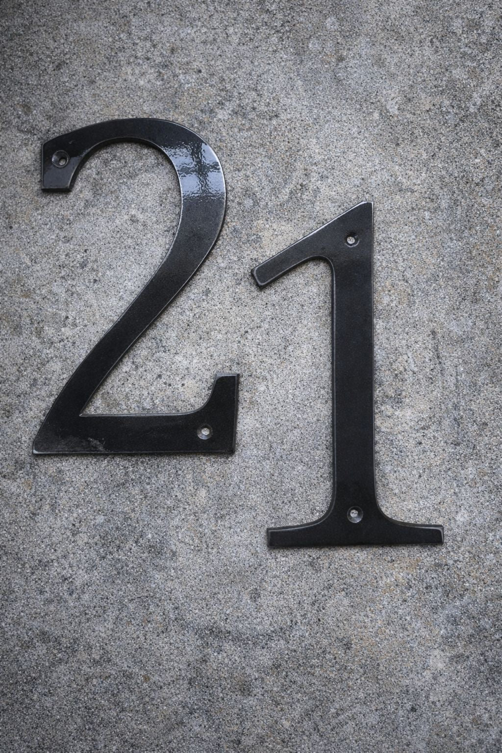 Burnished Steel Metal Numbers 200mm