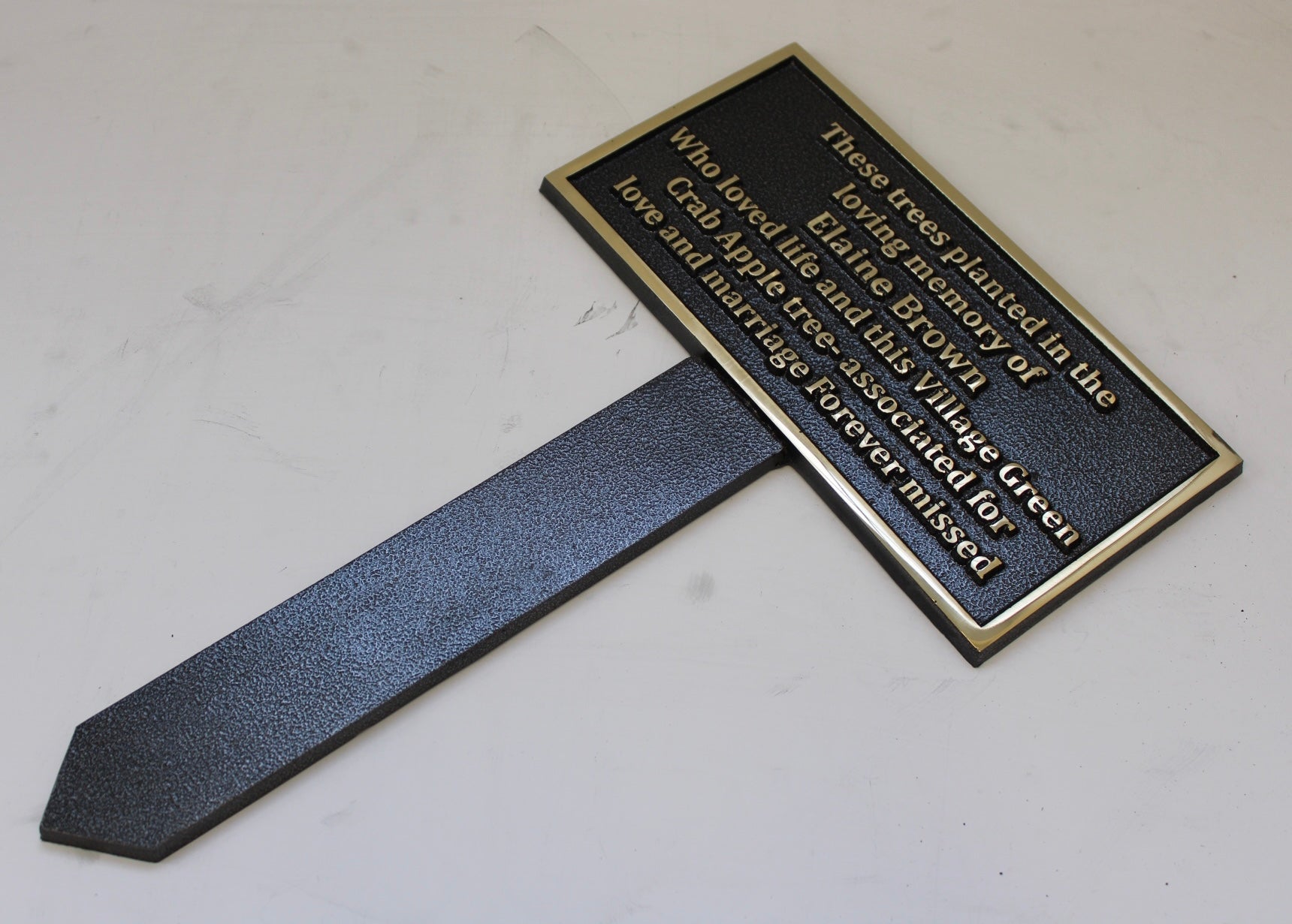 Bronze Memorial Plaque with Stake