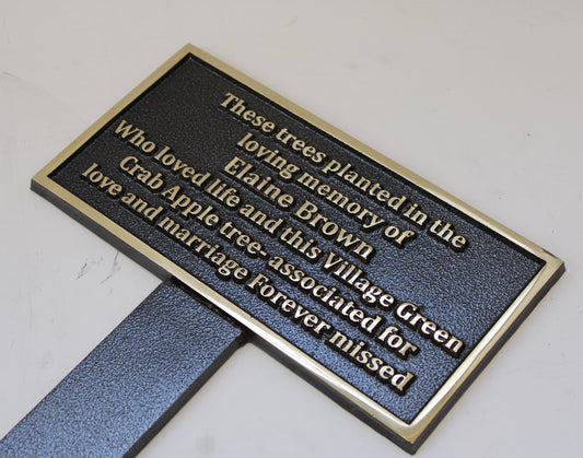 Bronze Memorial Plaque with Stake