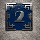 Art deco cast aluminium square house number sign