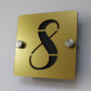 acrylic house sign gold