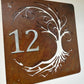 Corten steel number sign 