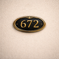 boutique hotel room number sign