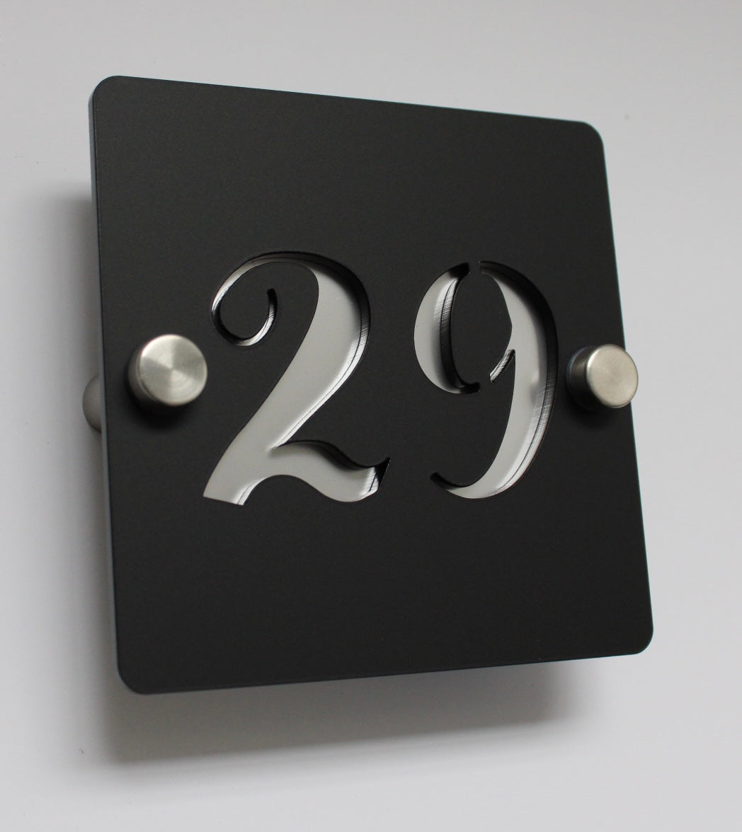 Black Acrylic house sign