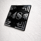 Art deco cast aluminium square house number sign