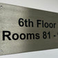 brushed steel sign