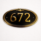 boutique hotel room number sign