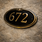 luxury bronze door number plaque