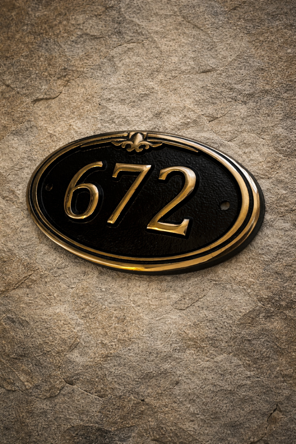 luxury bronze door number plaque