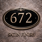 Cast Bronze Oval House Number Sign / Hotel Room Number Plaque – Fleur-de-Lis Style