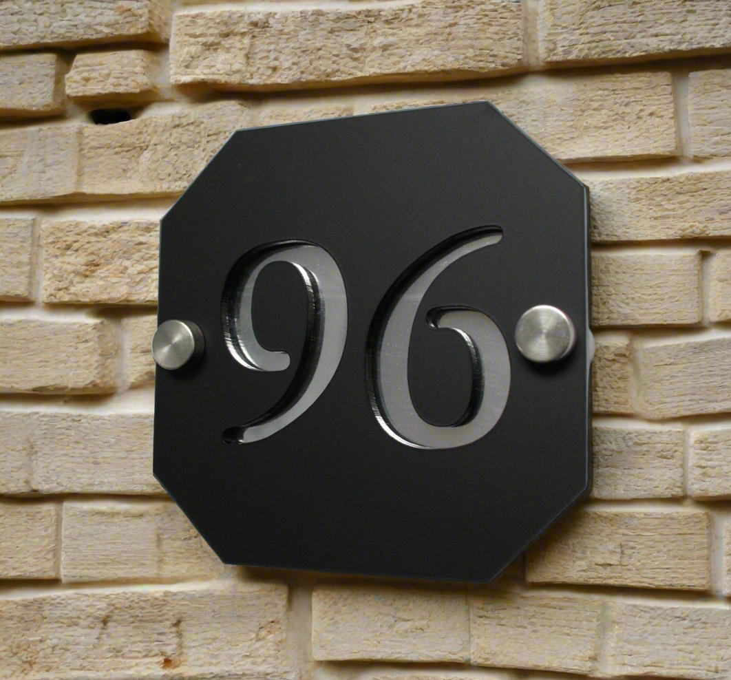 modern house sign