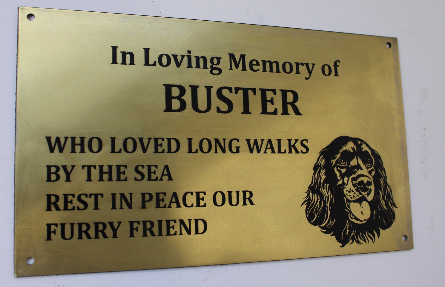 Brass memorial plate