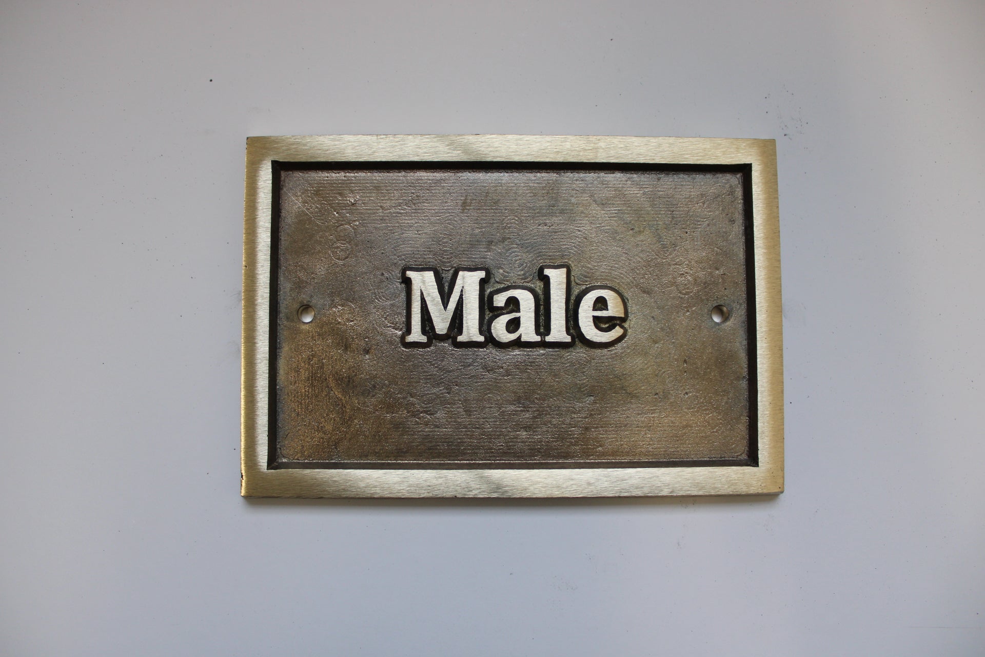 cast brass plaque sign