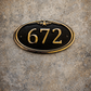 luxury bronze door number plaque