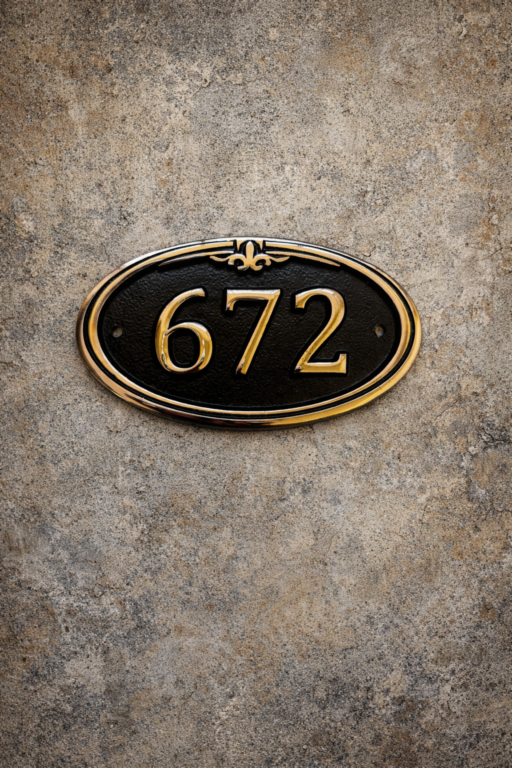 luxury bronze door number plaque
