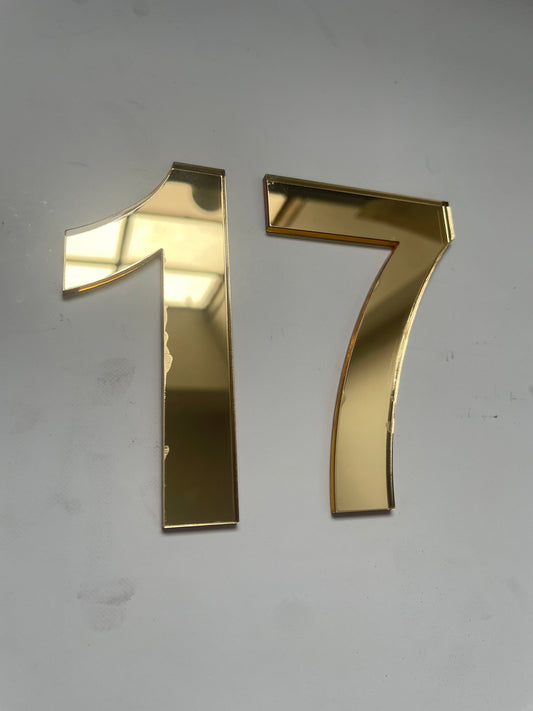 Acrylic house numbers