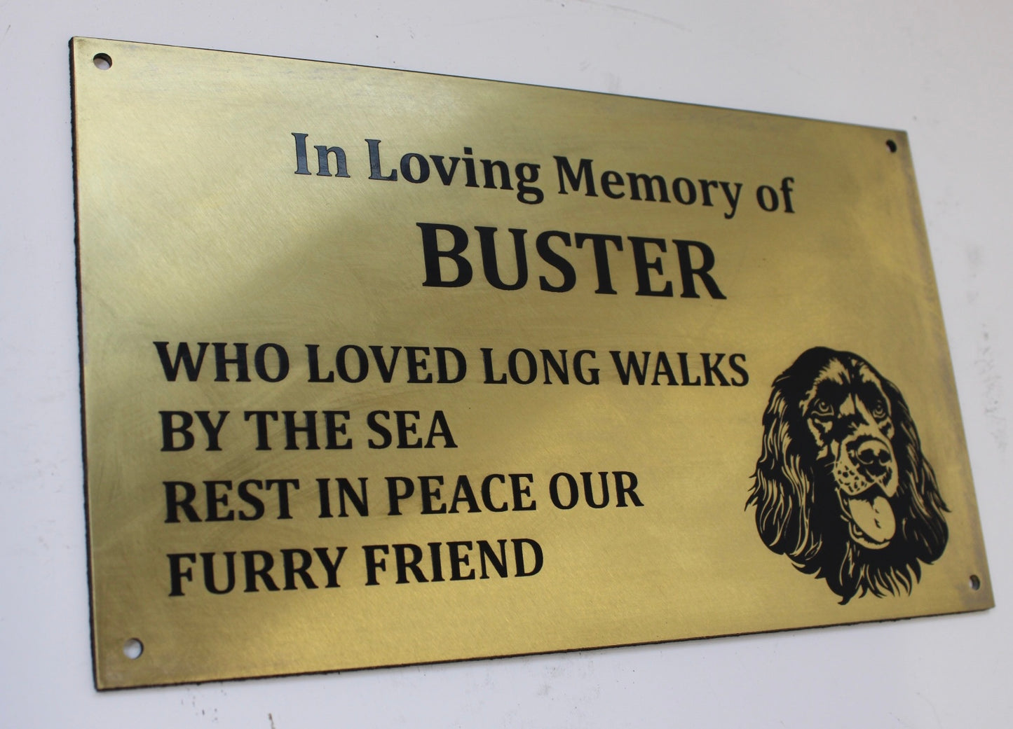 Brass memorial plate