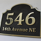 Solid cast Bronze Address Plaque