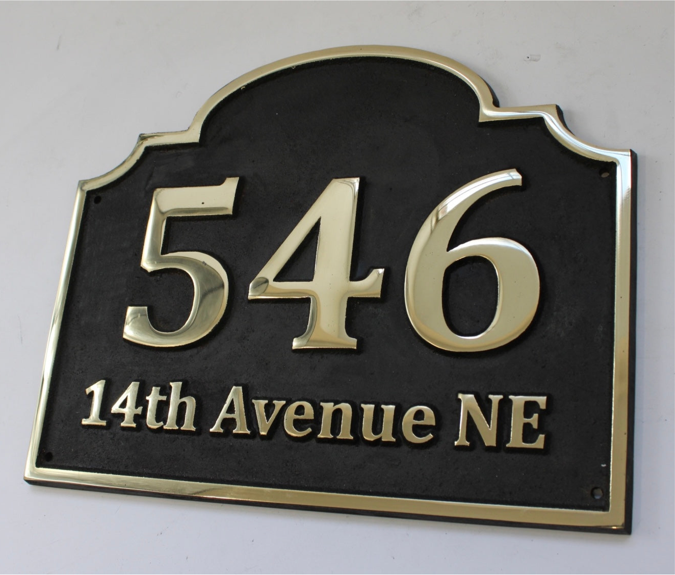 Solid cast Bronze Address Plaque