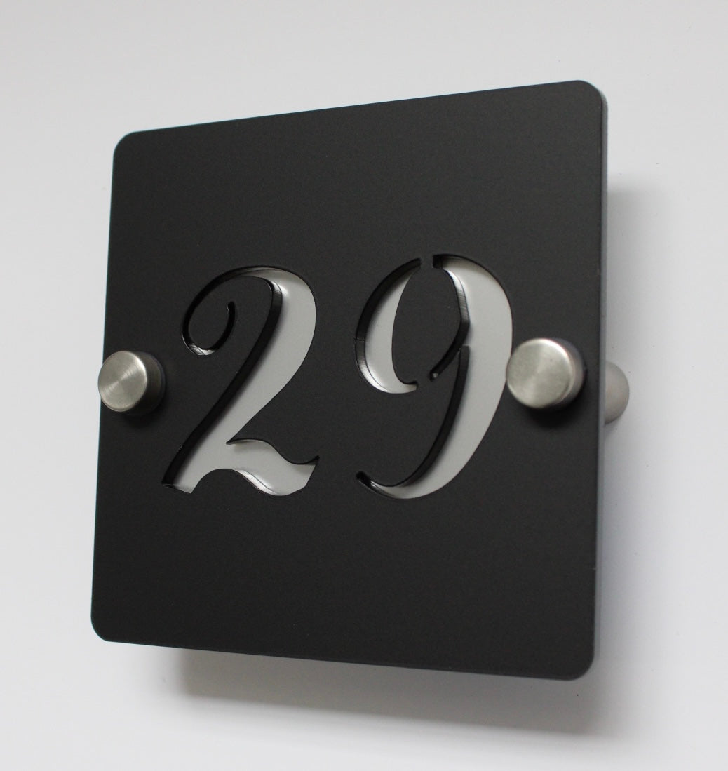 Black Acrylic house sign