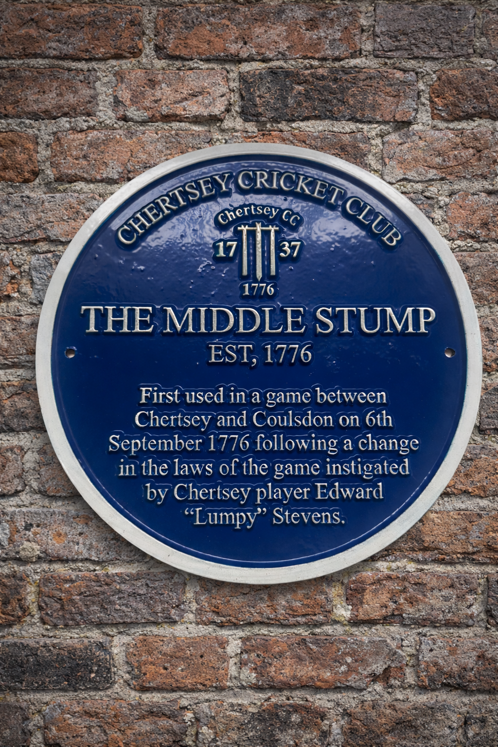 Blue Heritage Style Plaque – Cast Aluminium House Sign with Raised Lettering