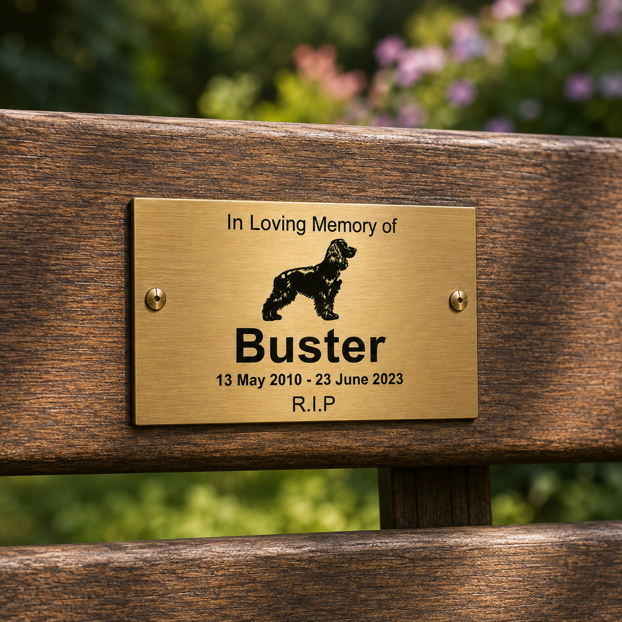 Personalised Brass Pet Memorial plaque