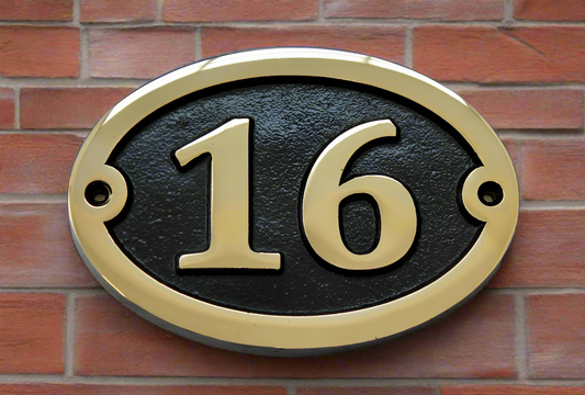 Number sign in bronze 